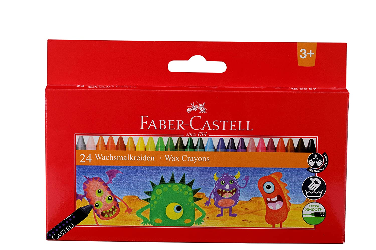 Faber Castell Grip Erasable Crayon Set - Pack of 24